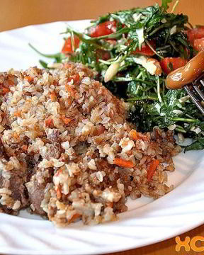 Гречка с тушенкой