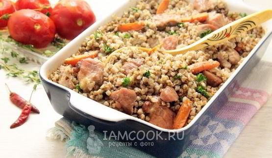 гречка со свининой в духовке