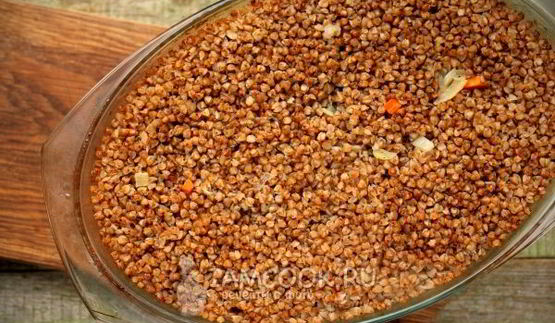 гречка со свиным мясом в духовке
