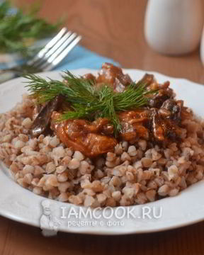 Гречка в томатно-горчичном соусе