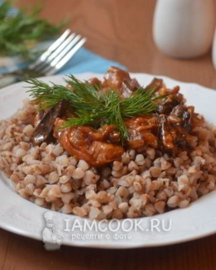 Рецепт гречки в томатно-горчичном соусе