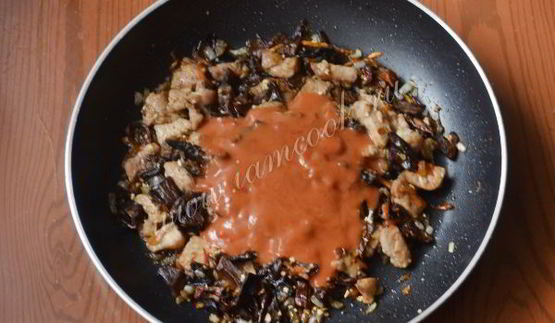 гречка в томатно-горчичном соусе