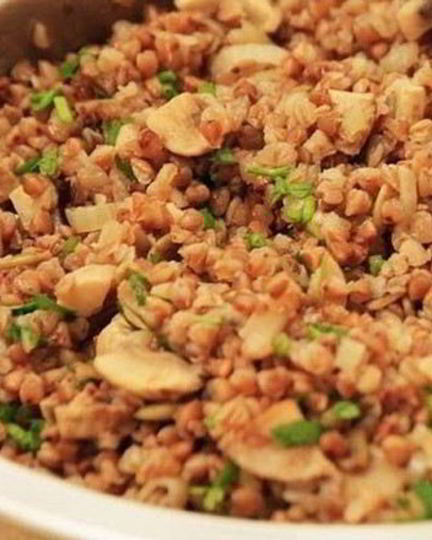 Рецепт гречки, запеченной с грибами