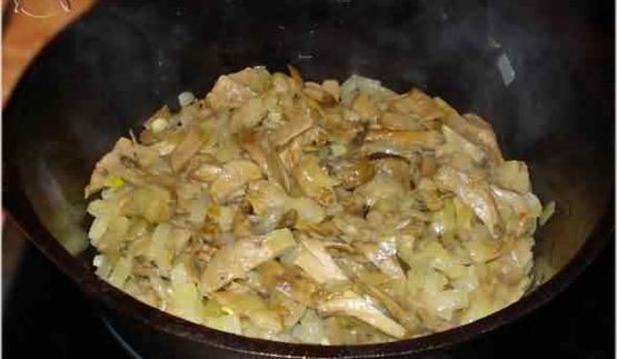 гречневая каша с белыми грибами