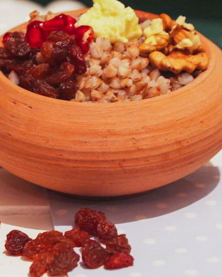 Рецепт гречневой каши с гранатом
