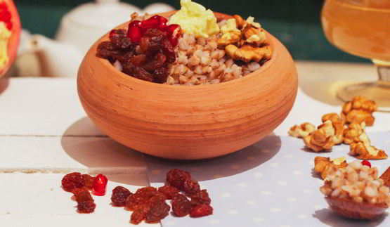 гречневая каша с гранатом