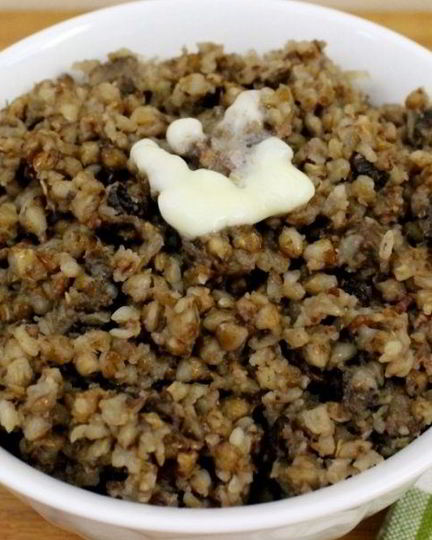 Рецепт гречневой каши с грибами и луком