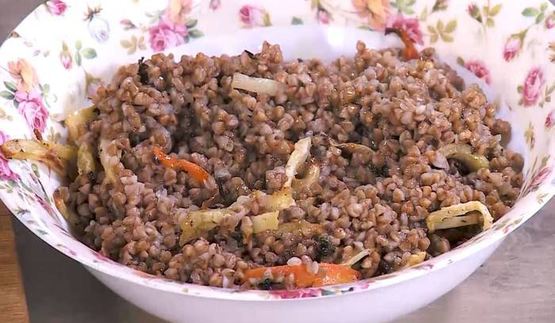 гречневая каша с запеченными овощами