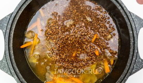 постная гречка с грибами