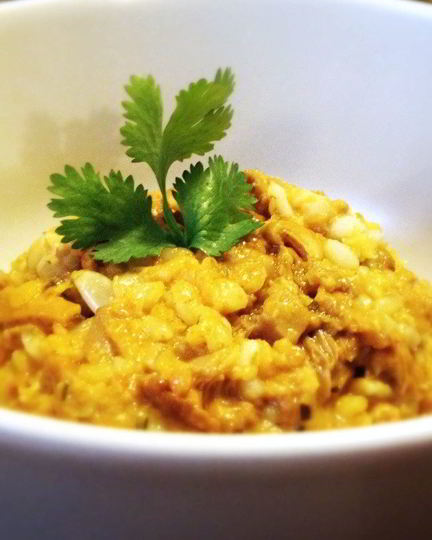 Рецепт каши из кускуса с лисичками, тыквой и кедровыми орешками