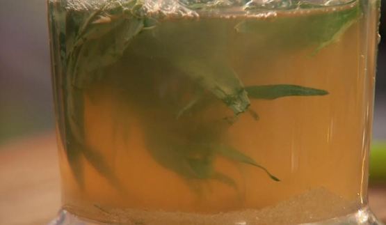 каша из зеленой гречи с яблоком и тархун