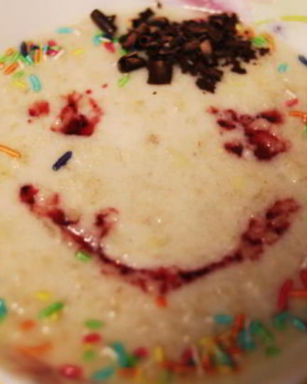 Рецепт каши овсяной с яблоком и бананом