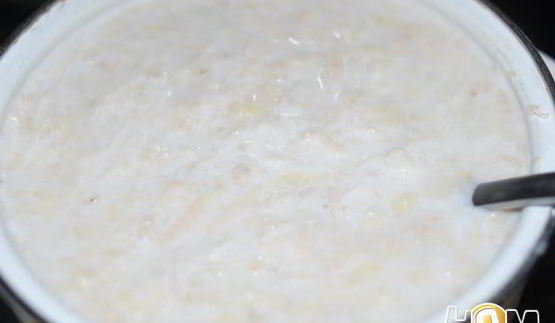 каша овсяная с яблоком и бананом