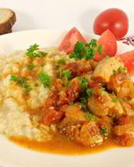 Каша пшеничная со свининой