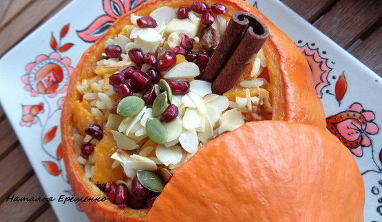 каша в тыковке веселый хэллоуин