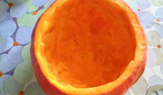 каша в тыковке веселый хэллоуин