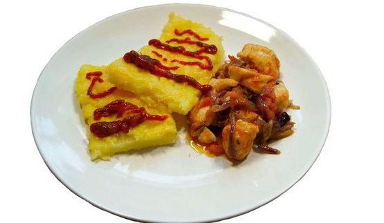 полента с курицей