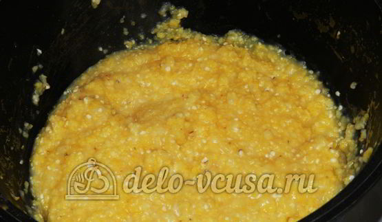 полента с тефтелями