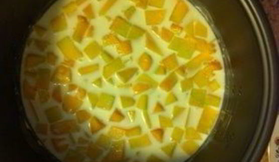 молочная каша с тыквой