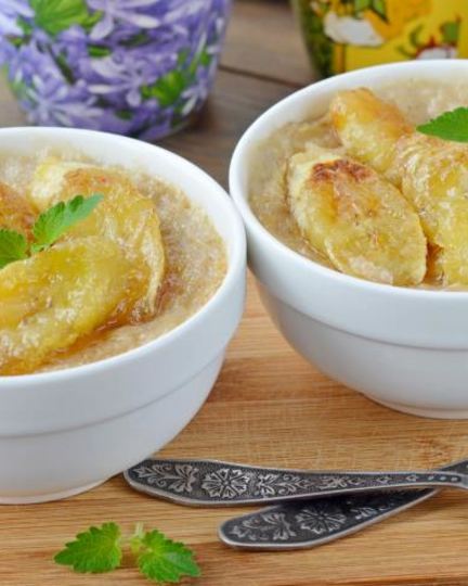 Рецепт овсяной каши с бананами