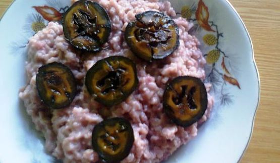 овсяная каша с гранатовым соком