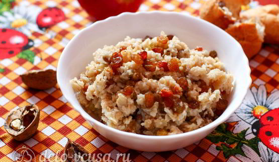 овсяная каша с изюмом