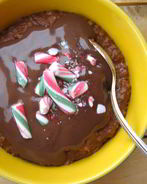 Овсяная каша с шоколадным пудингом и мятной карамелью