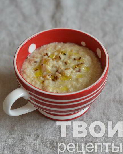 Рецепт овсяной каши с сыром и оливковым маслом