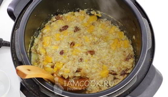 овсяная каша с тыквой