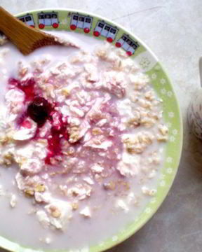 Овсянка с творогом на завтрак