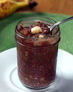 Овсянка в банке с бананом и какао