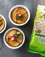 Запеченная овсяная каша с яблоками и орехами