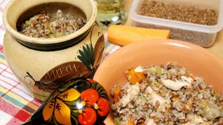 Каши с курицей