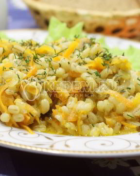 Перловка с грибами в мультиварке