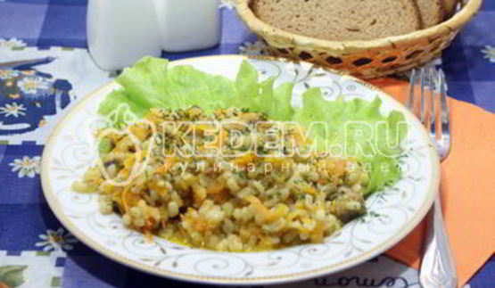 перловка с грибами в мультиварке