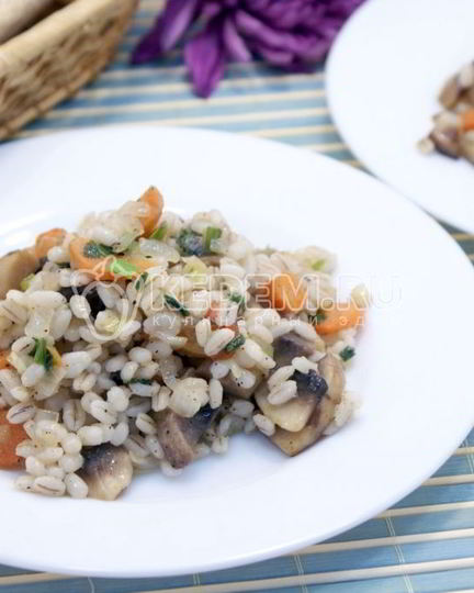 Рецепт перловки с грибами