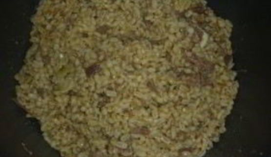 перловка с тушенкой