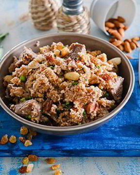 Пшеничная каша с мясом в мультиварке