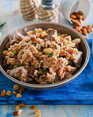 Пшеничная каша с мясом в мультиварке