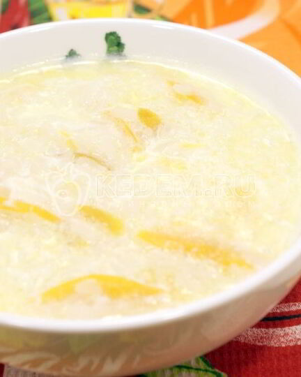 Рецепт рисовой каши с персиком