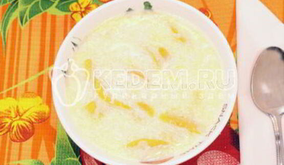 рисовая каша с персиком