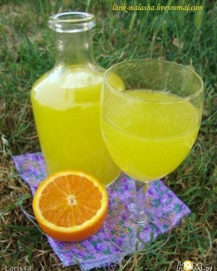Рецепт апельсинового напитка оранж