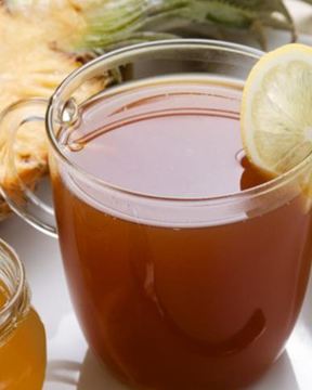 Чай с ананасовым соком и лимоном