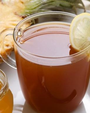 Чай с ананасовым соком и лимоном