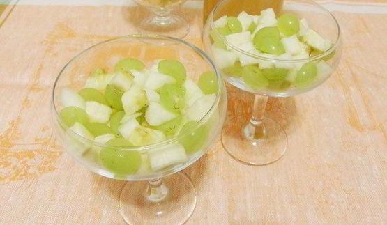 чайное желе с фруктами