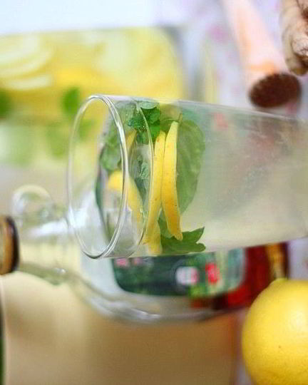 Рецепт горячего лимонного чая с имбирем и мятой франкфурт