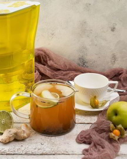 Рецепт имбирный чай с яблоком и лаймом