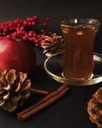 Коричный чай с яблоком, апельсином и мятой