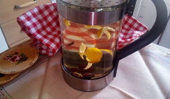 согревающий бруснично-мандариновый чай