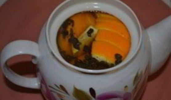 зеленый чай с апельсином